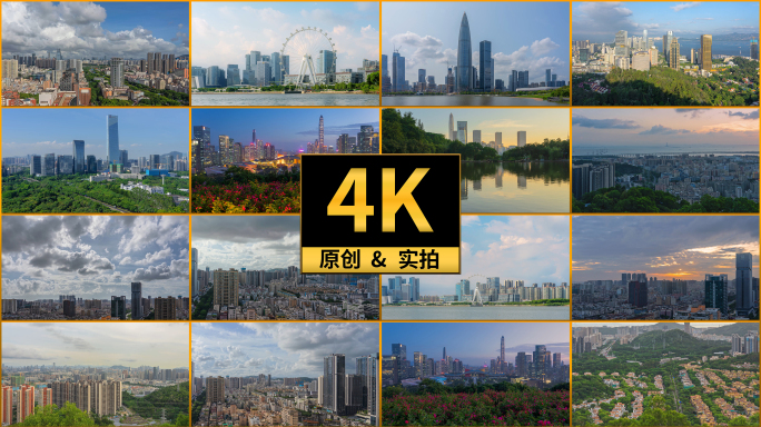 深圳部分地标城市天际线固定机位延时合集