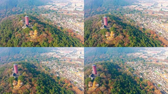 江苏无锡 锡惠公园 惠山古镇 航拍 4K