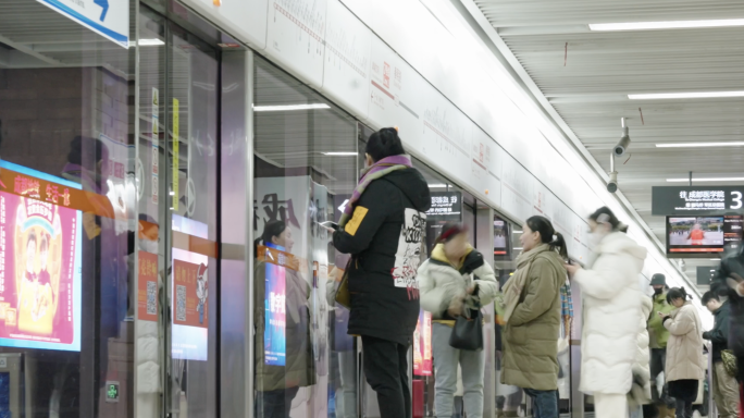 春节人群地铁精选素材合集4K