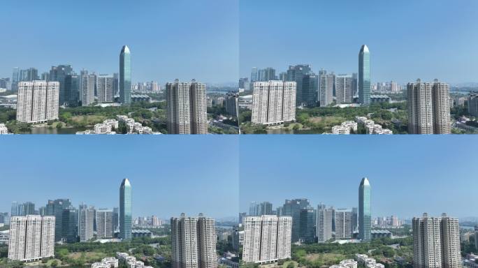 惠州cbd兴业银行航拍荣灿惠州中心大厦