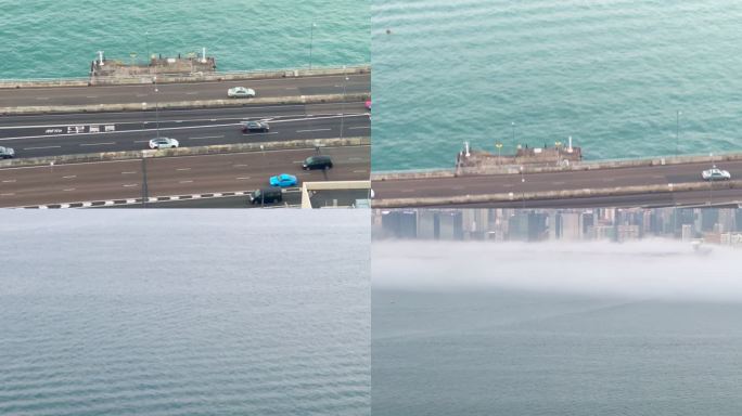 香港海景雾高楼
