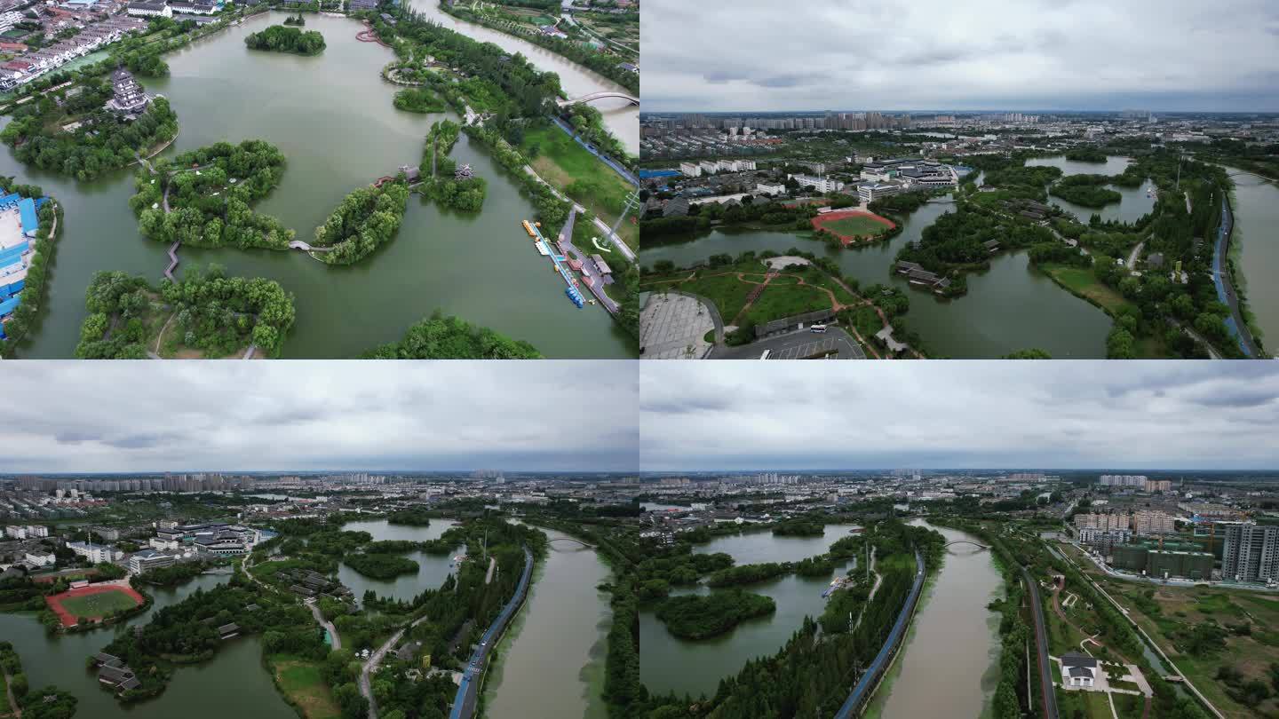 江苏宿迁萧湖风光航拍