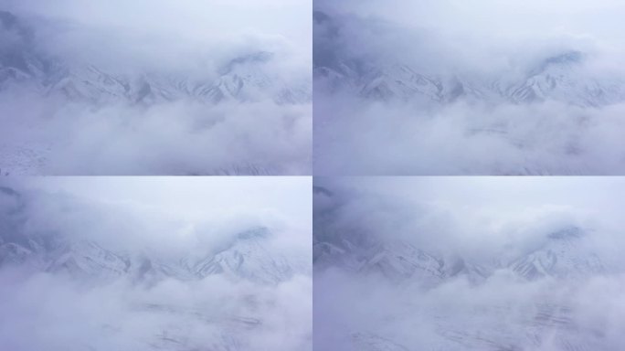 延时拍摄山里的乌云