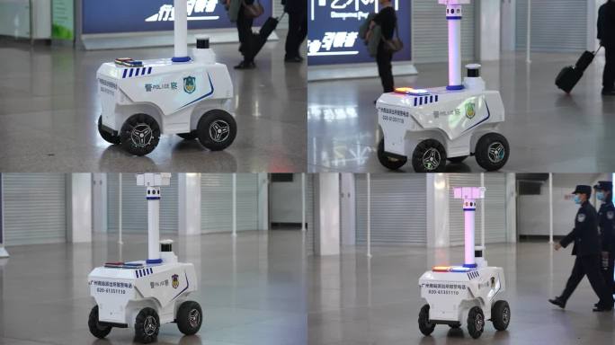 警察智能机器人 机器警察 电子警察巡逻车