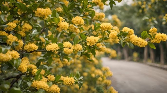 桂花 下雨天桂花 桂花微距 唯美桂花