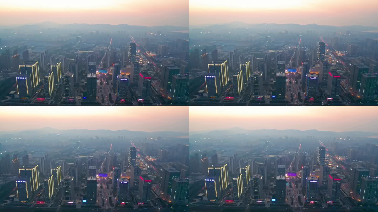 江苏 无锡 海岸城 夜景 俯瞰航拍4K