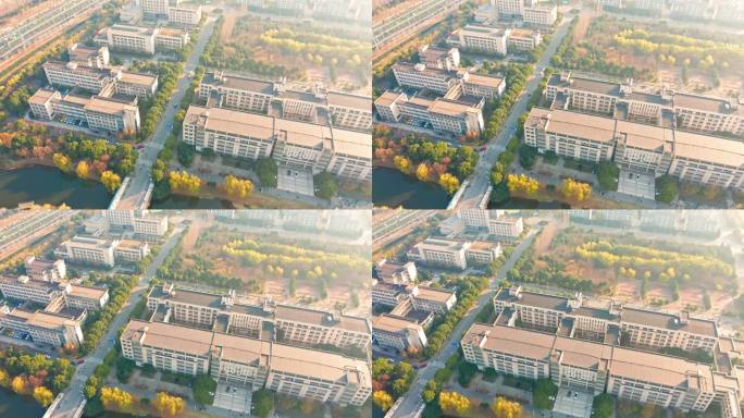 江苏无锡航拍江南大学全景 俯拍 白天4K