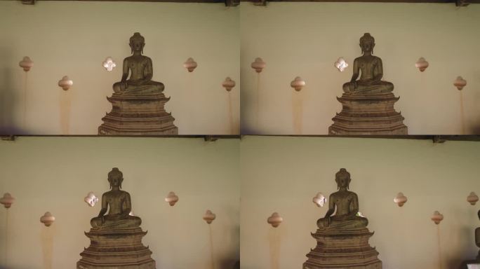 佛像或佛像在大厅oh Pha That Luang，金塔，老挝万象