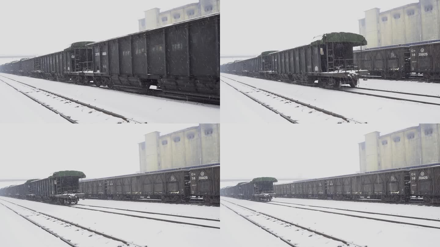 冬季雪天铁路运输煤炭运输铁路货运