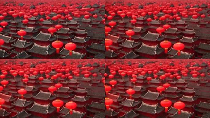 中式不夜城汉唐建筑场景背景