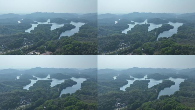 惠州市惠城红花湖景区航拍森林山川湖泊风景