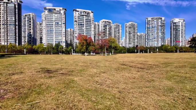 苏州金鸡湖现代建筑街景