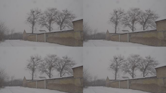 4K索尼slog2北方老院子冬天下雪视频