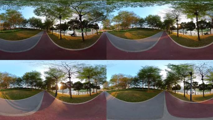 VR全景视频绿道中穿行