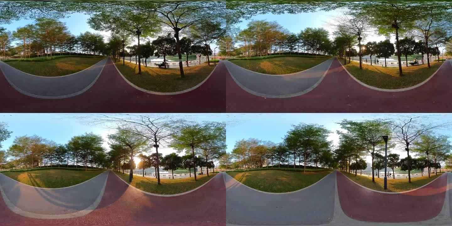 VR全景视频绿道中穿行
