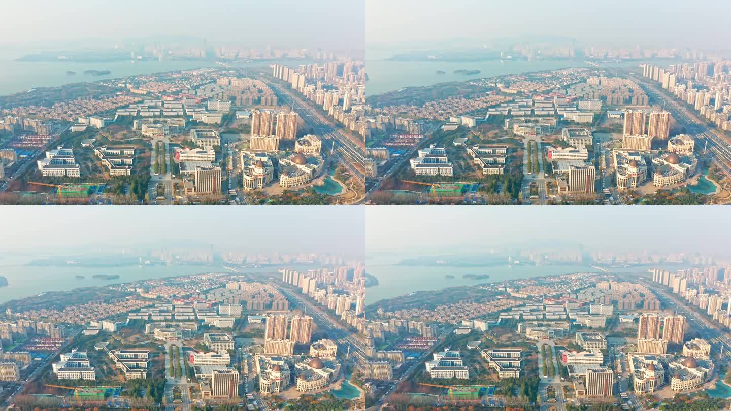 江苏无锡航拍江南大学全景 俯拍 白天4K