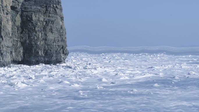 冰封大海锦州湾春潮涌动