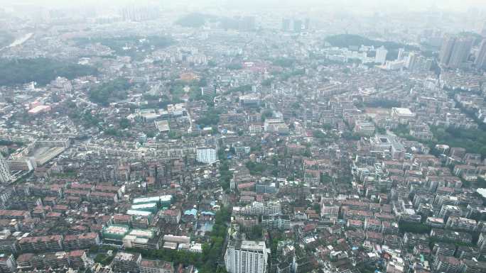 广东中山老城区孙文西路文化旅游步行街航拍