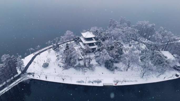 微单+无人机拍摄武汉东湖大雪4k视频