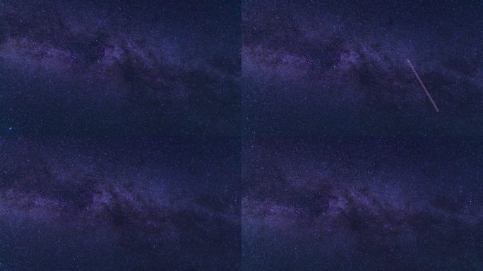 天文摄影英仙座流星雨和银河系35毫米俯视图天空01紫色延时