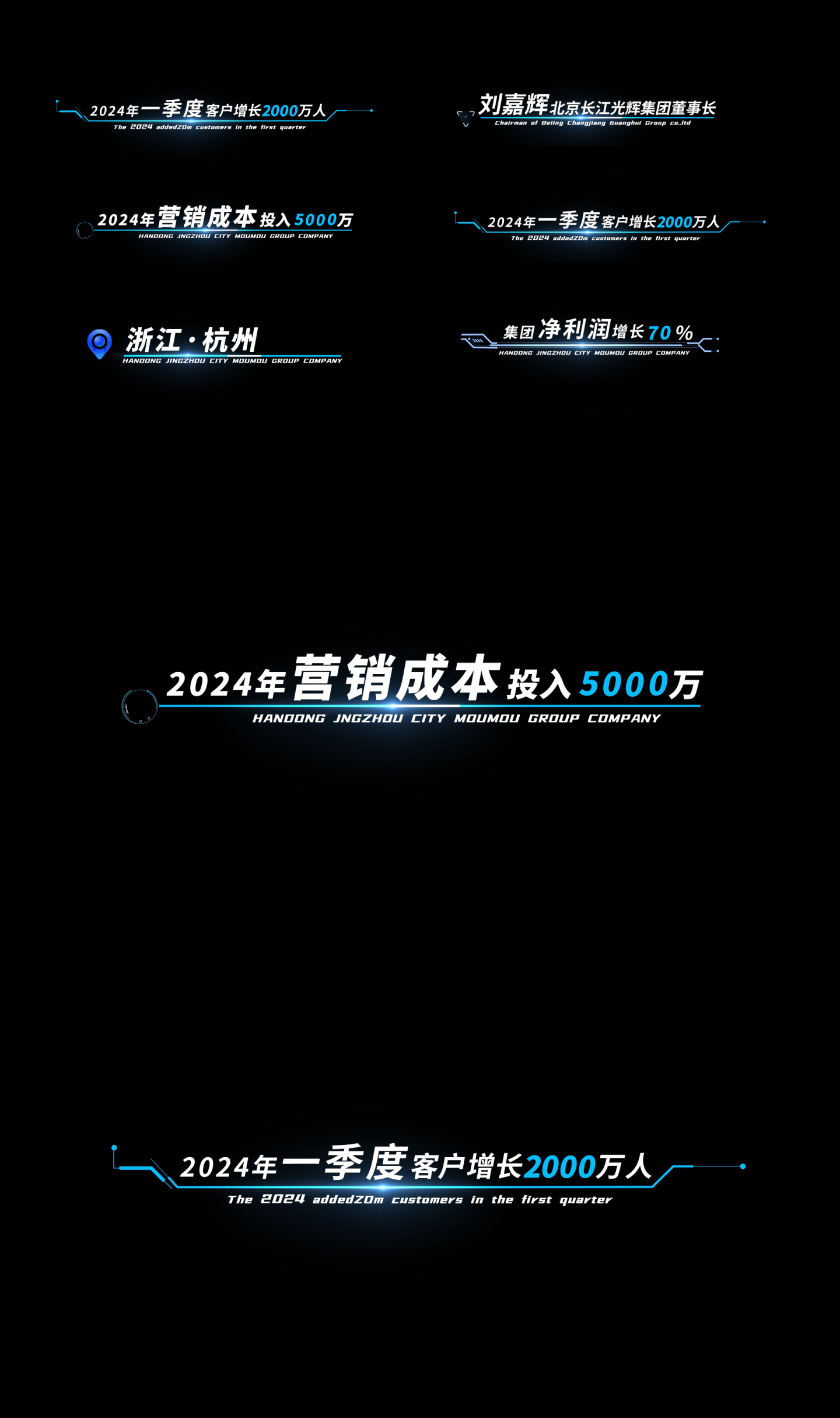 科技字幕条 人名条 数据文字