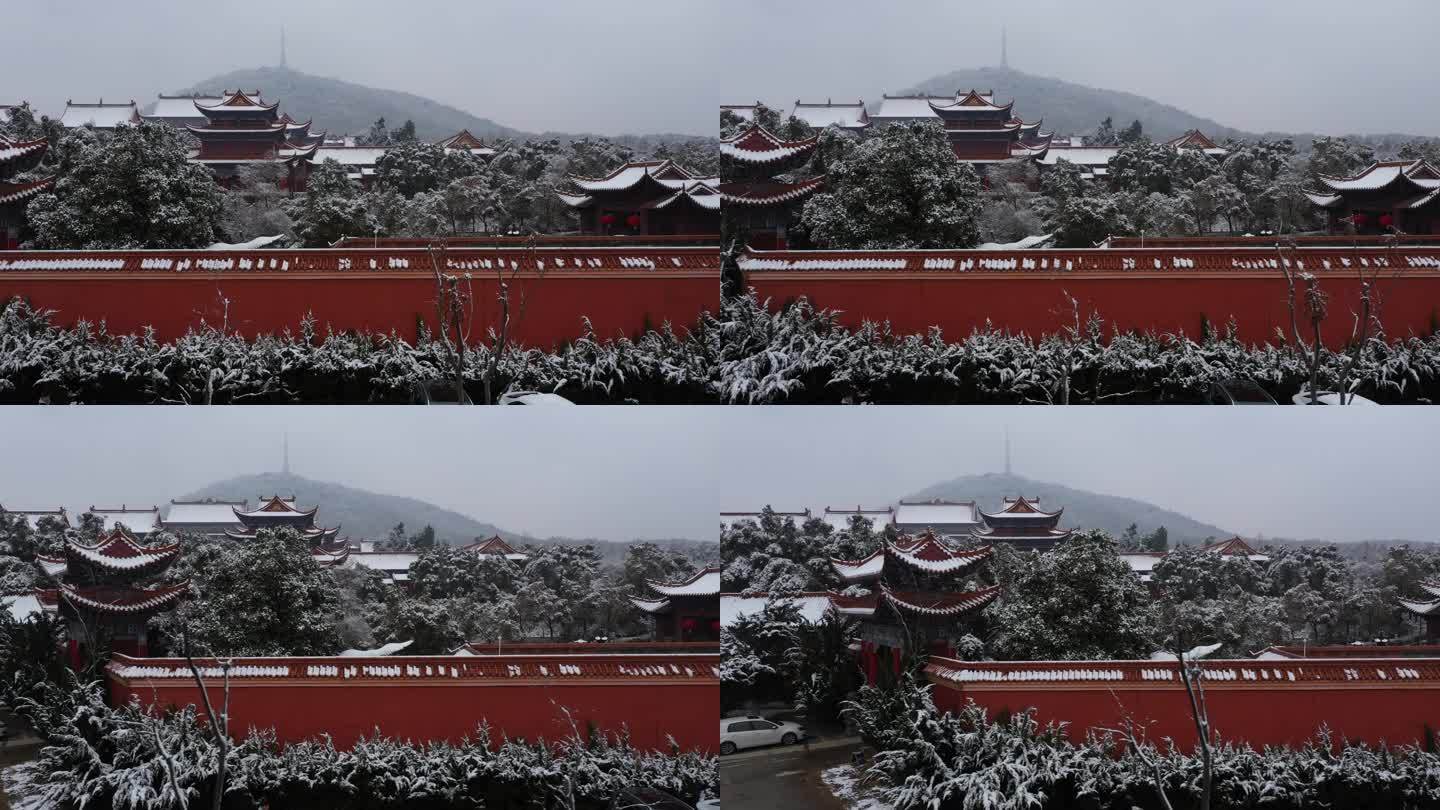 合肥市大蜀山开福寺雪景