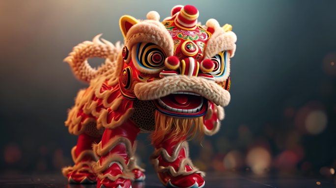 舞狮中国狮子动画