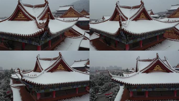 合肥市大蜀山开福寺雪景