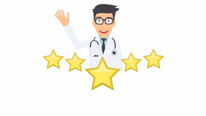 评级是一个医生。动画是由人气明星评分的。卡通