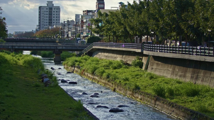 河流 城市 风景 山景 台湾 海峡 花莲