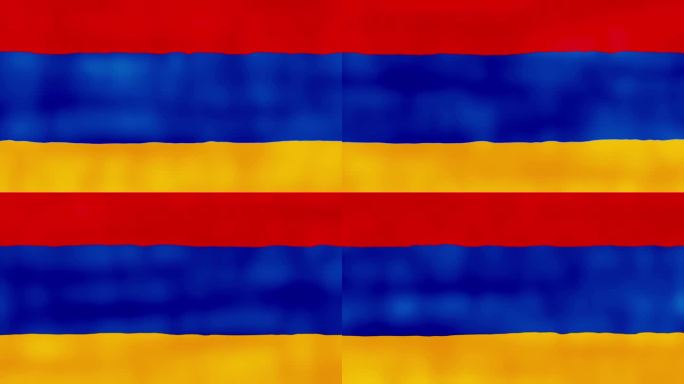 亚美尼亚国旗挥舞布料完美循环，全屏动画4K分辨率。