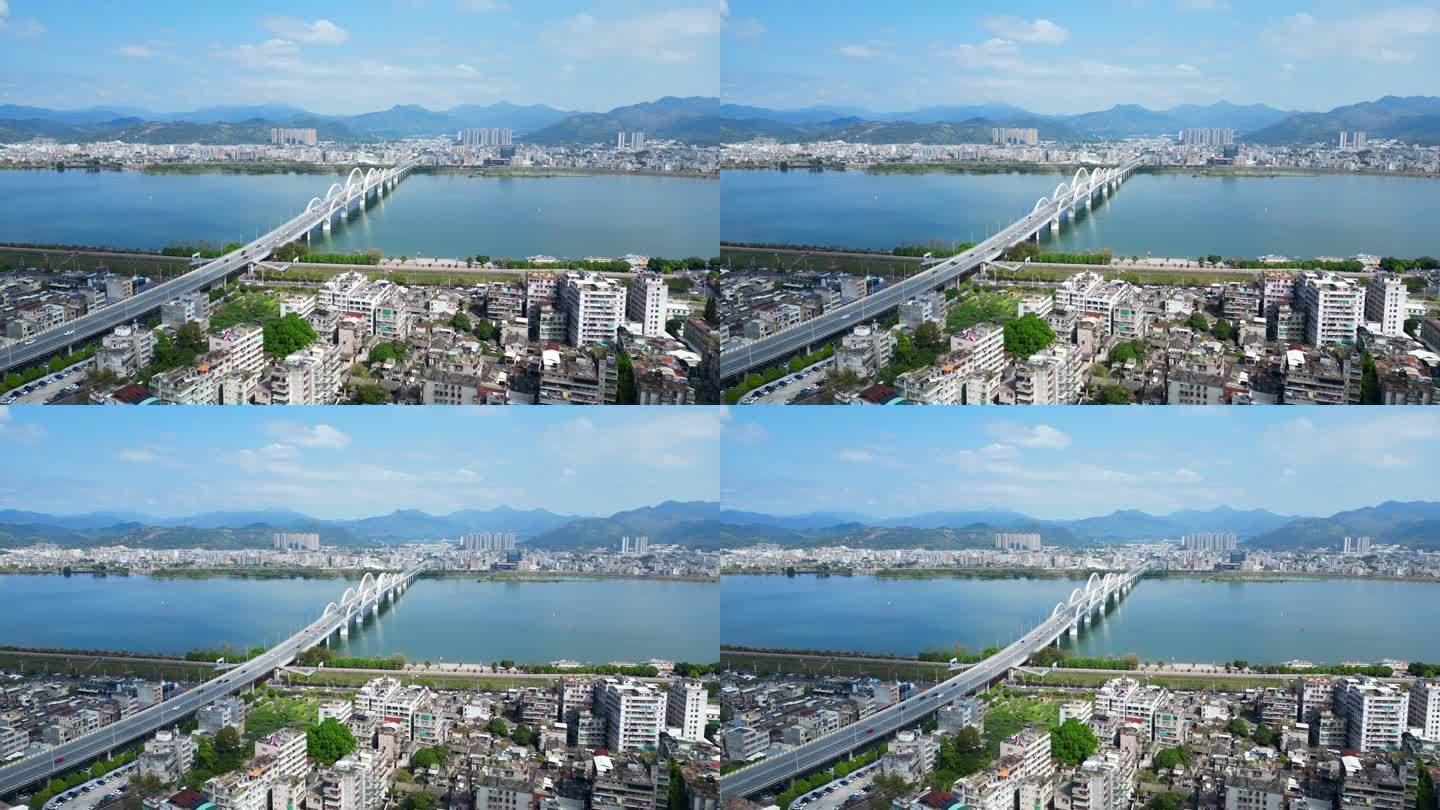 广东潮州金山大桥城市航拍【4K60】