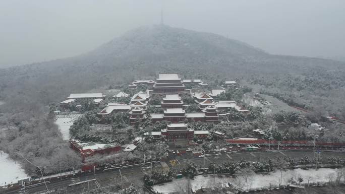 合肥市大蜀山开福寺雪景