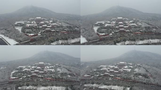 合肥市大蜀山开福寺雪景