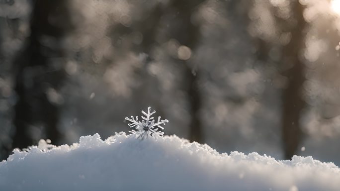 雪花特写雪景下雪天大雪纷飞白雪皑皑雪风景