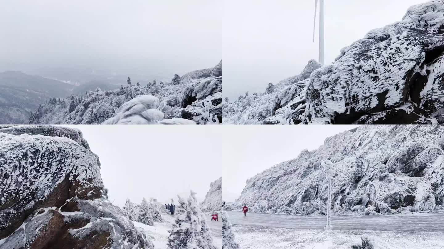湖北仙顶居雪后视频