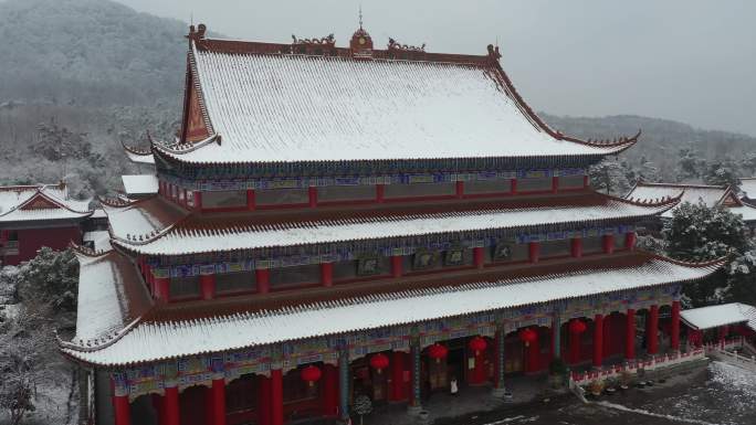 合肥市大蜀山开福寺雪景