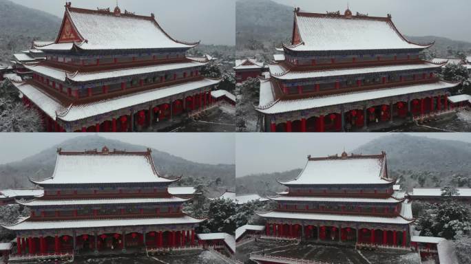 合肥市大蜀山开福寺雪景