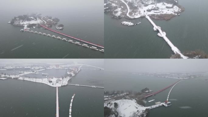 湖心岛雪景