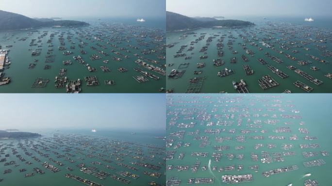 海上海鲜养殖航拍