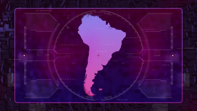 南美数字HUD UI地图