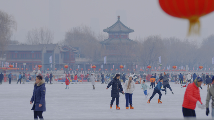 冬天北京人文生活城市春节过年氛围