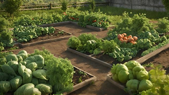 种植园里的瓜果蔬菜菜品有机食物