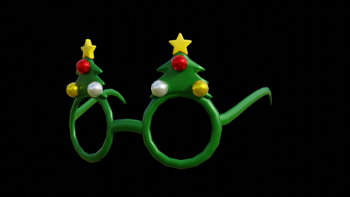 眼镜 圣诞树 - Blender模型
