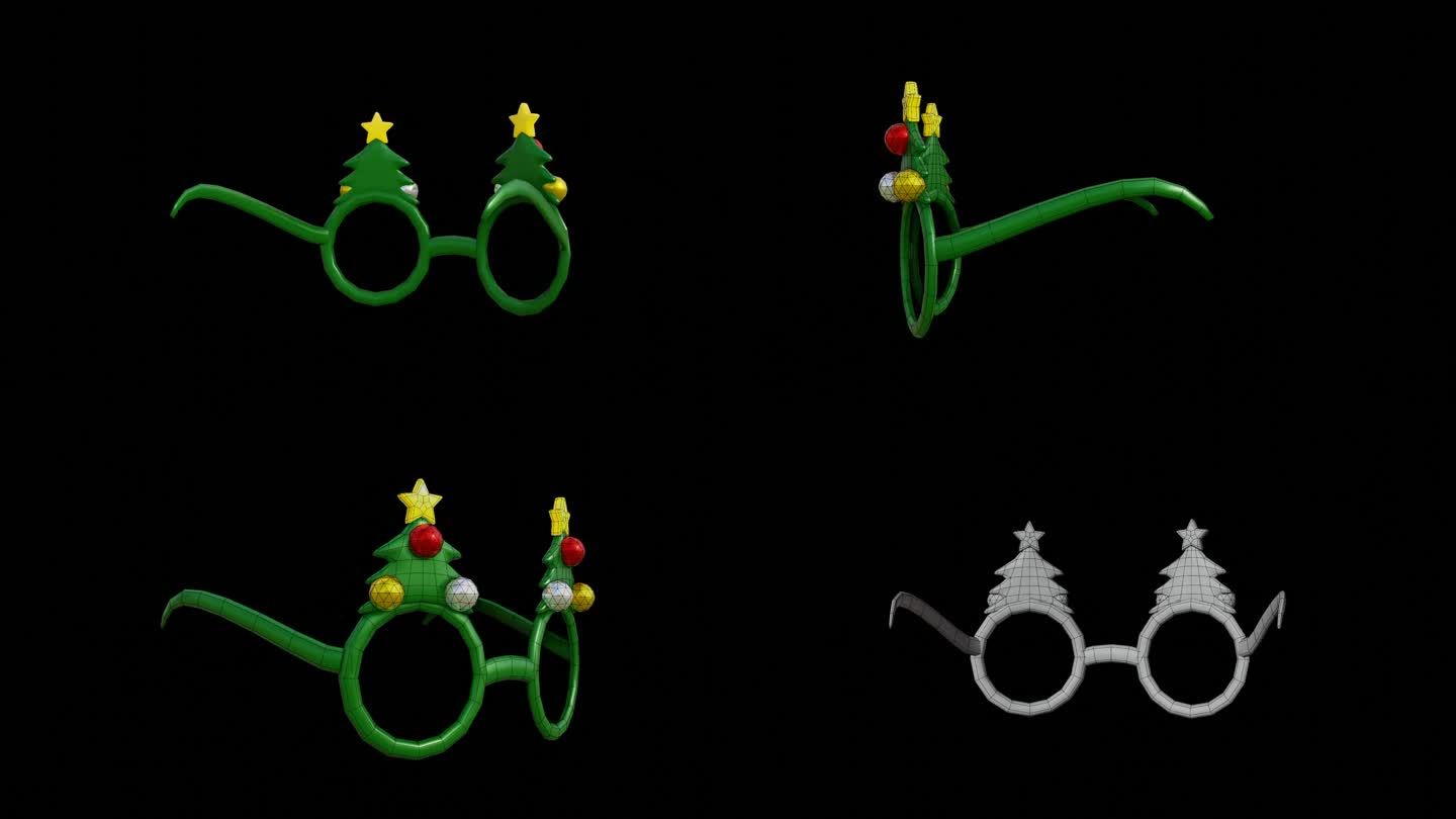 眼镜 圣诞树 - Blender模型