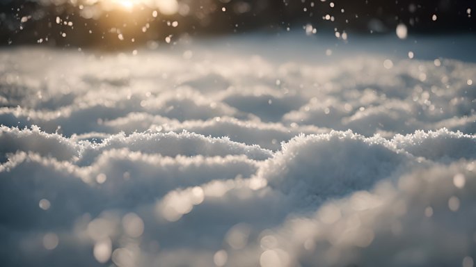 雪花特写雪景下雪天大雪纷飞白雪皑皑雪风景