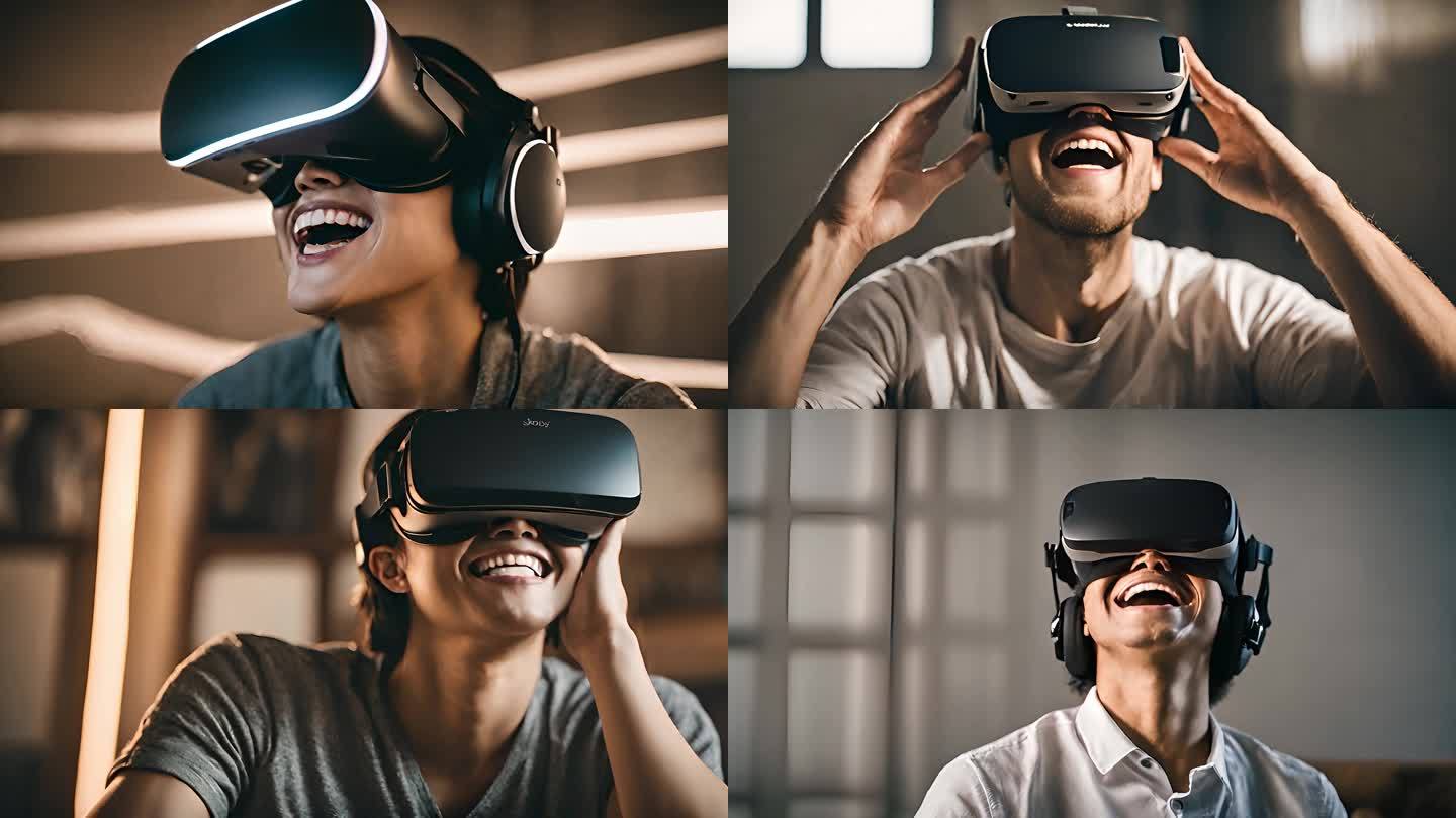 VR眼镜虚拟现实VR游戏AI眼镜幸福笑脸