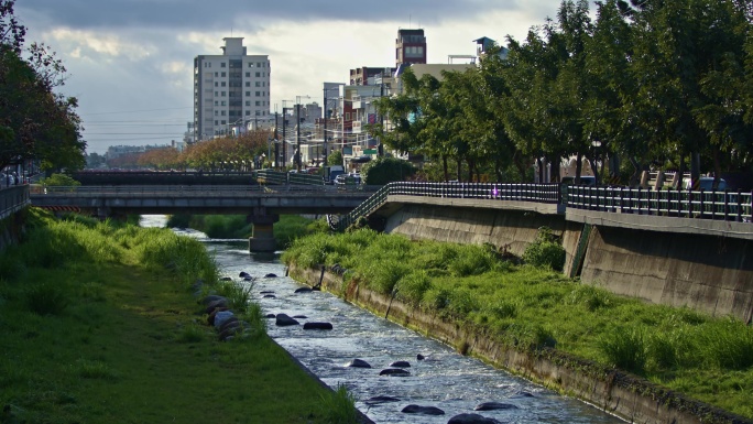 河流 城市 风景 山景 台湾 海峡 花莲