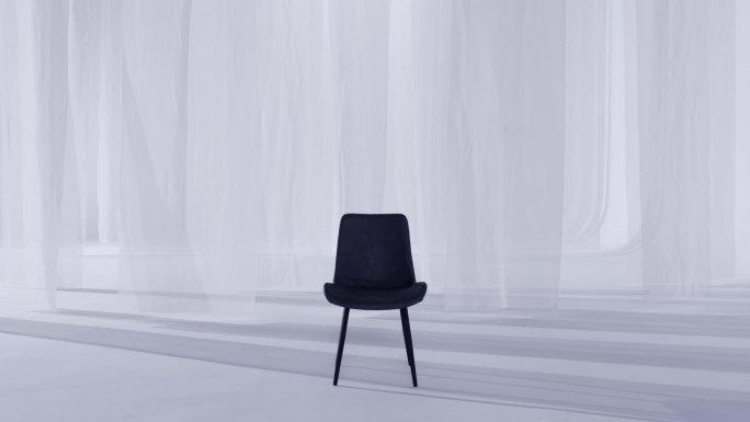 舞台影棚椅子 创意光影思考意境空镜头