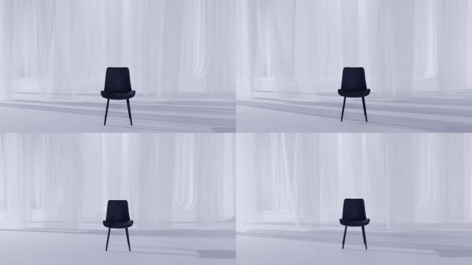 舞台影棚椅子 创意光影思考意境空镜头